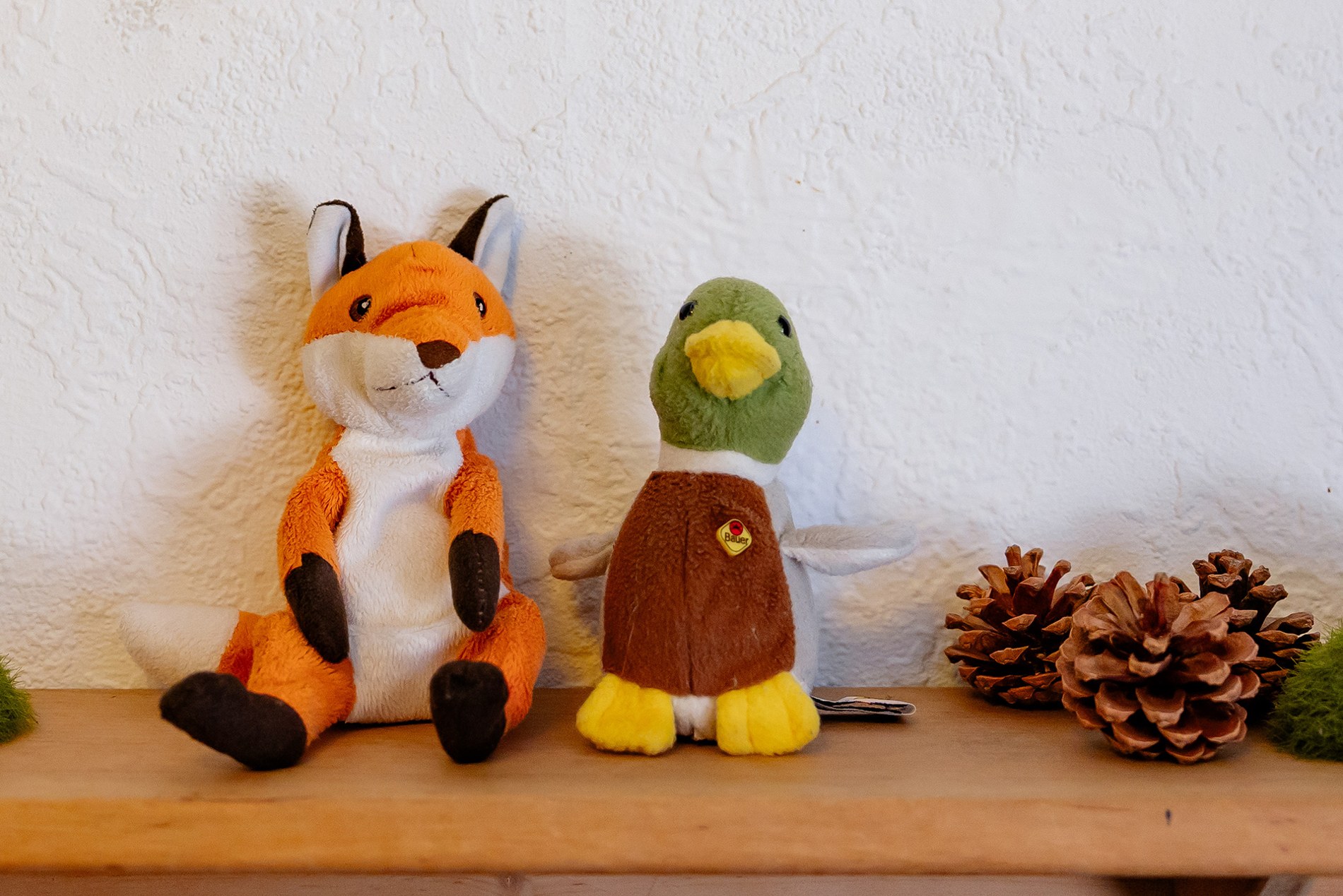 Kuscheltiere im Spielbereich